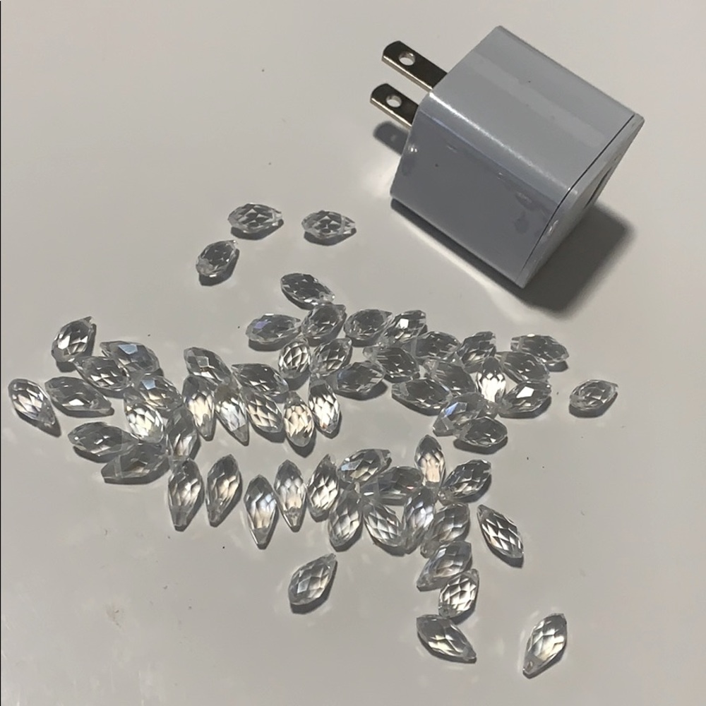 1 lot of tiny rhinestone charms with holes